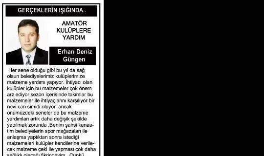 ERHAN DENİZ GÜNGEN / KÖŞE YAZISI