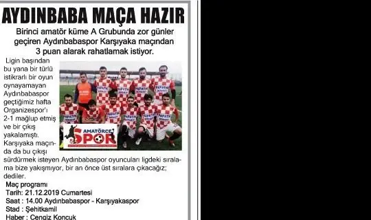 AYDINBABASPOR MAÇA HAZIR