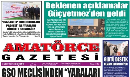 Amatörce Gazetesi 744.Sayı 1.Sayfa