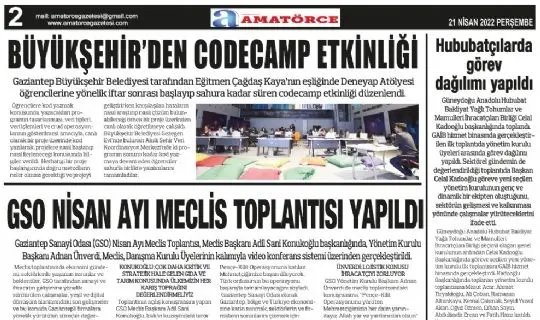 Amatörce Gazetesi 718.Sayı 2.Sayfa