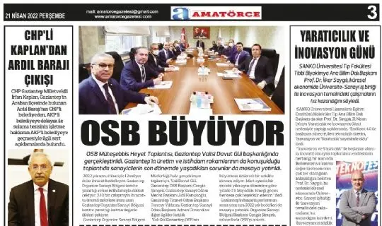 Amatörce Gazetesi 718.Sayı 3.Sayfa