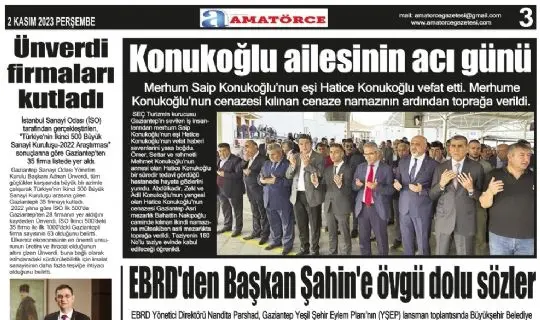 Amat&ouml;rce Gazetesi 767.Sayı 3.Sayfa