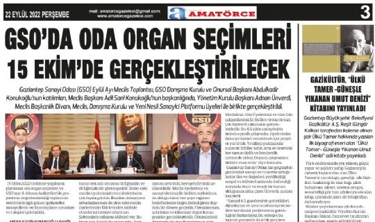 Amatörce Gazetesi 730.Sayı 3.Sayfa