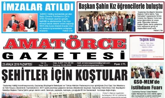 AMATÖRCE GAZETESİ 677 SAYI. 1. SAYFA
