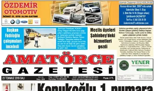 AMAT&Ouml;RCE GAZETESİ 659 SAYI 1. SAYFA