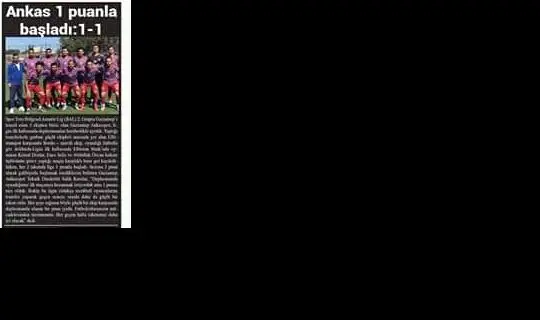 Ankas 1 puanla başladı: 1 - 1