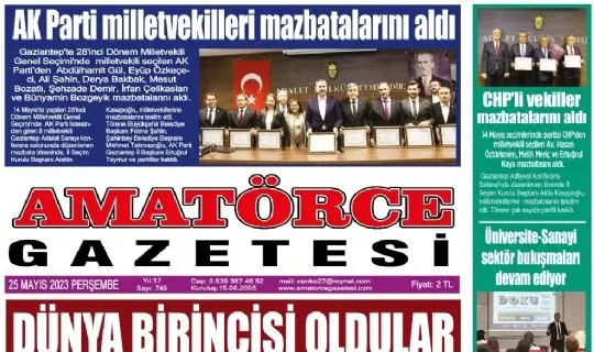 Amat&ouml;rce Gazetesi 749.Sayı 1.Sayfa