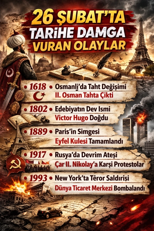 26 Şubat&rsquo;ta Tarihe Damga Vuran Olaylar