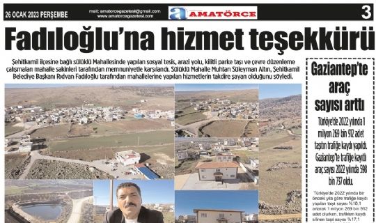 Amatörce Gazetesi 743.Sayı 3.Sayfa