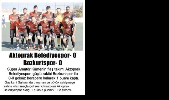 AKTOPRAK BLDSPOR -BOZKURTSPOR 0-0