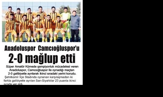 ANADOLUSPOR CAMCIOĞLUSPOR&acute;U 2-0 LA GEÇTİ
