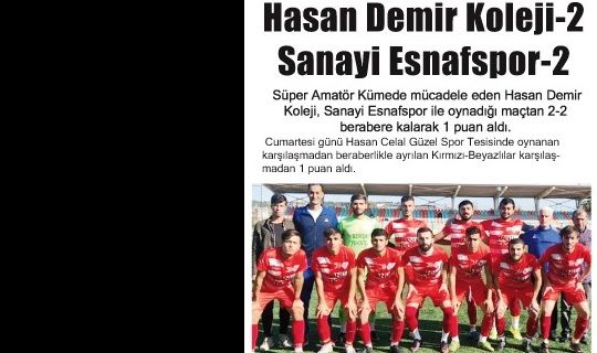HD KOLEJSPOR - SANAYİ ESNAFSPOR 2-2