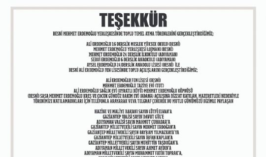 TEŞEKKÜR 