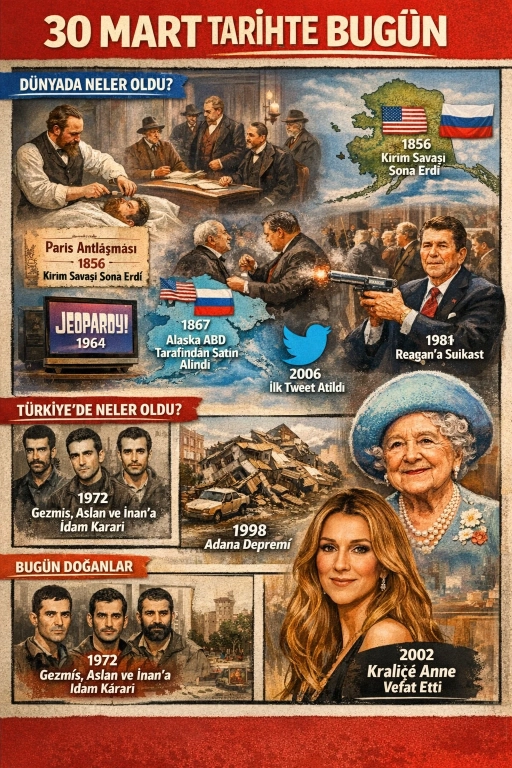 30 Mart &ndash; Tarihte Bug&uuml;n