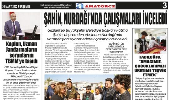 Amatörce Gazetesi 746.Sayı 3.Sayfa