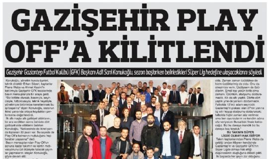 GAZİŞEHİR PLAY OFF&acute;A KİLİTLENDİ