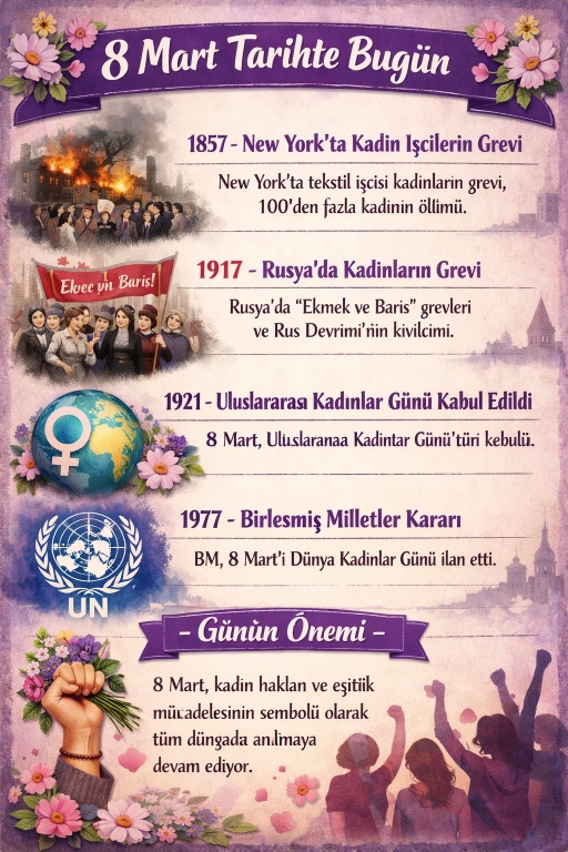 8 Mart Tarihte Bug&uuml;n