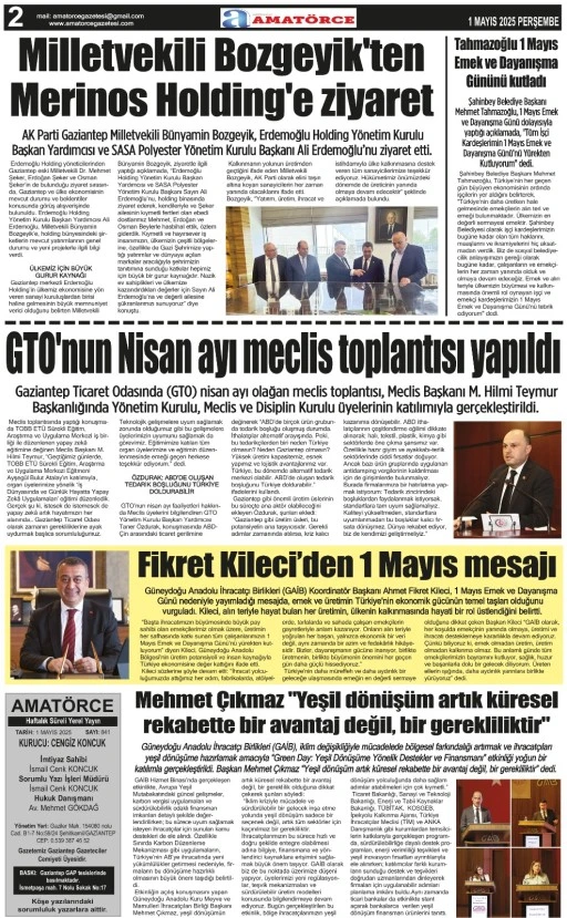 Amatörce Gazetesi 841. Sayı 2. Sayfa 