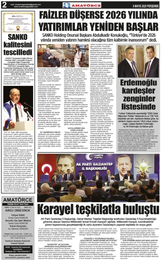 Amatörce Gazetesi 842. Sayı 2. Sayfa 