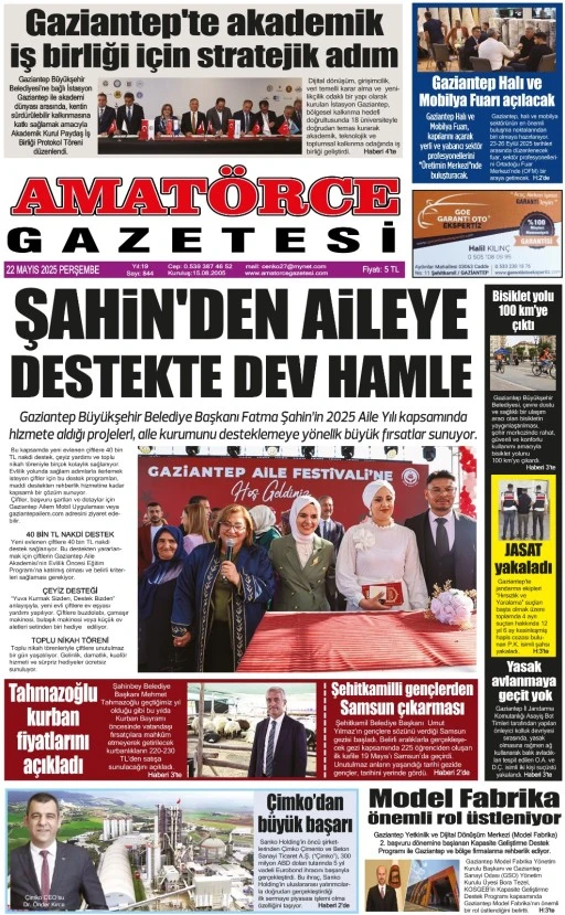 Amatörce Gazetesi 844. Sayı 1. Sayfa 