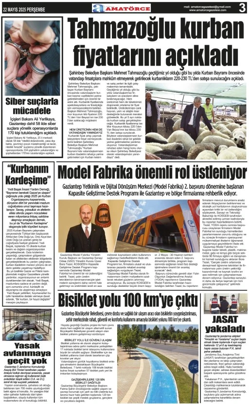 Amatörce Gazetesi 844. Sayı 3. Sayfa 
