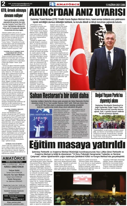 Amatörce Gazetesi 847. Sayı 2. Sayfa 