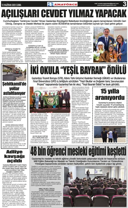 Amatörce Gazetesi 847. Sayı 3. Sayfa 