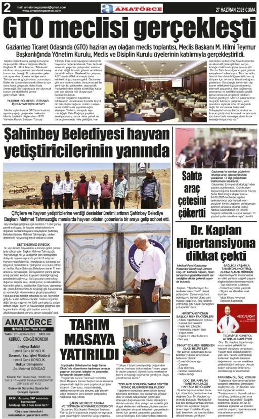 Amatörce Gazetesi 849. Sayı 2. Sayfa 