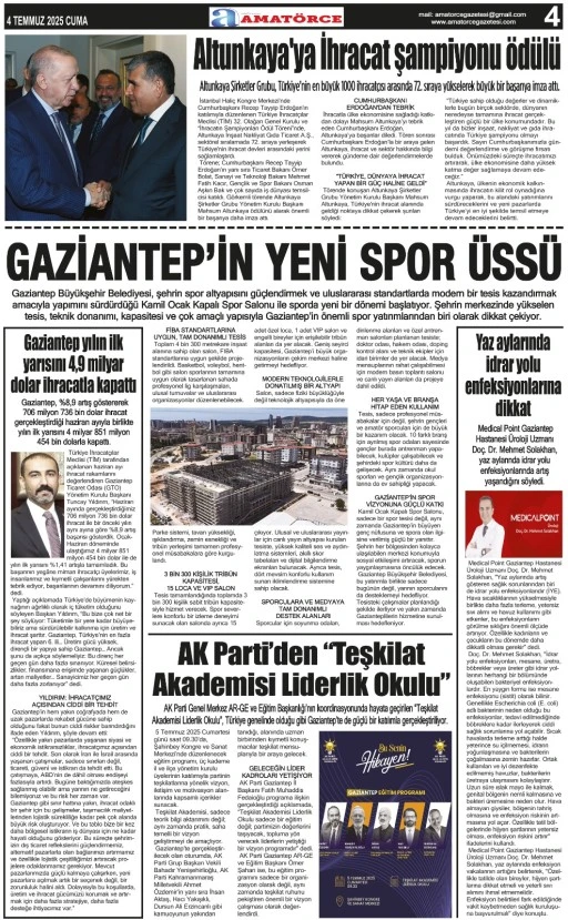 Amatörce Gazetesi 850. Sayı 4. Sayfa 