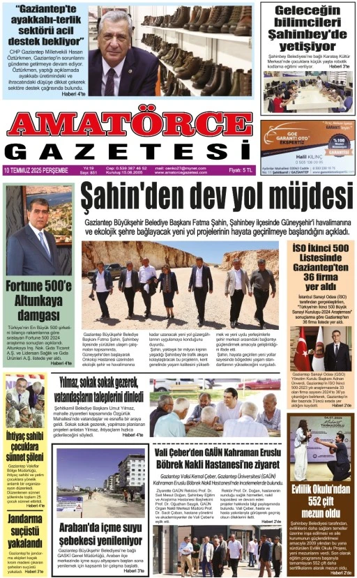 Amatörce Gazetesi 851. Sayı 1. Sayfa 