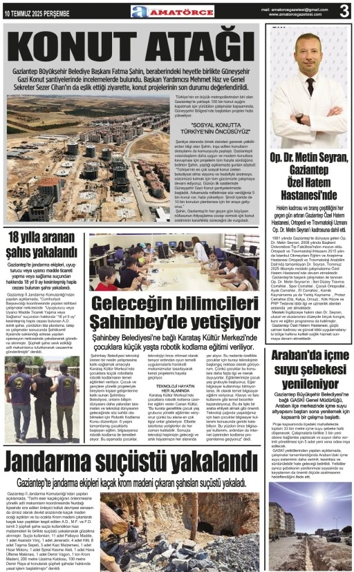 Amatörce Gazetesi 851. Sayı 3. Sayfa 