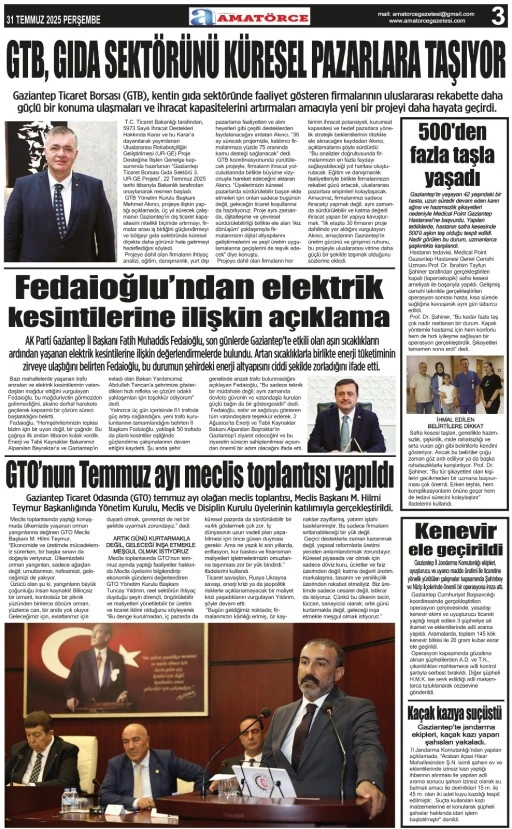 Amatörce Gazetesi 854. Sayı 3. Sayfa 