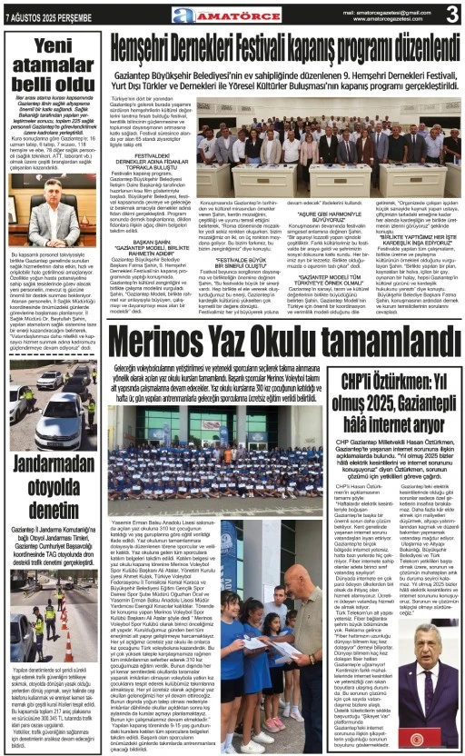 Amatörce Gazetesi 855. Sayı 3. Sayfa 