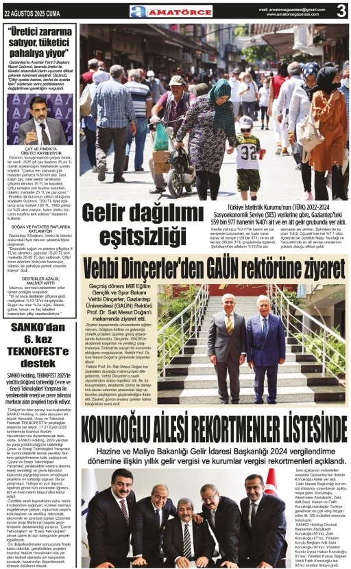 Amatörce Gazetesi 857. Sayı 3. Sayfa 