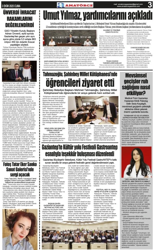 Amatörce Gazetesi 861. Sayı 3. Sayfa 