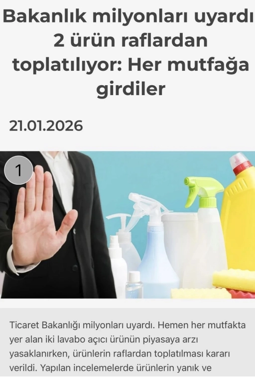 Bakanlık Milyonları Uyardı: 2 &Uuml;r&uuml;n Raflardan Toplatılıyor, Gaziantep de Kapsamda