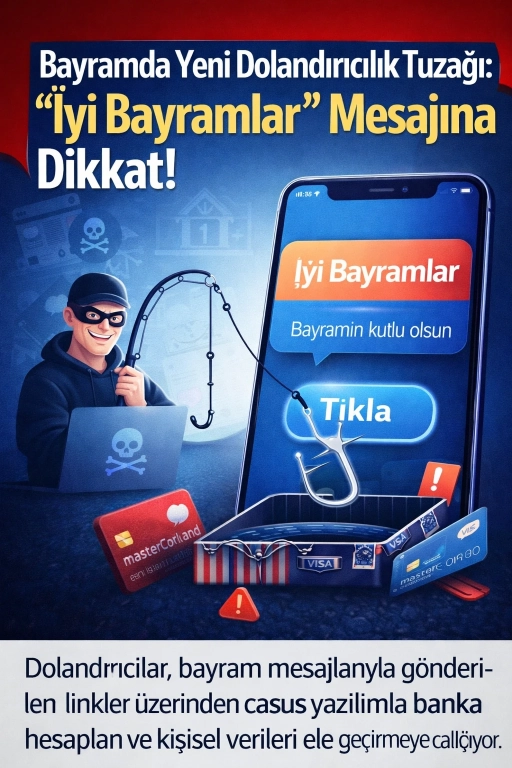 Bayramda Yeni Dolandırıcılık Tuzağı: &ldquo;İyi Bayramlar&rdquo; Mesajına Dikkat!