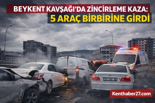 Beykent Kavşağı&rsquo;nda Zincirleme Kaza: 5 Ara&ccedil; Birbirine Girdi