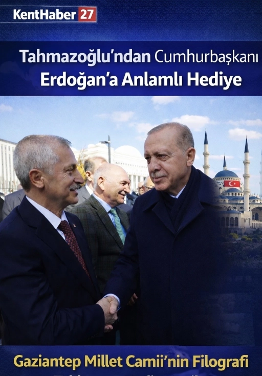 Cumhurbaşkanı Erdoğan&rsquo;a Tahmazoğlu&rsquo;ndan anlamlı hediye