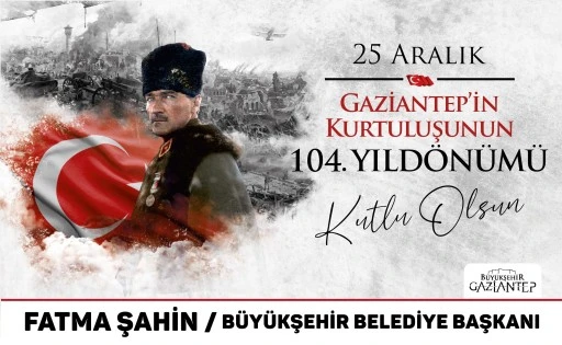 Gaziantep B&uuml;y&uuml;kşehir Belediyesi 25 Aralık İlanı 