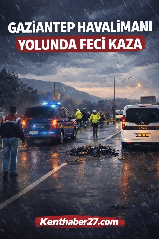 Gaziantep Havalimanı Yolunda Feci Kaza