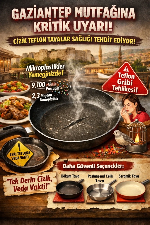 Gaziantep mutfağına kritik uyarı; &Ccedil;izik teflon tavalar sağlığı tehdit ediyor!