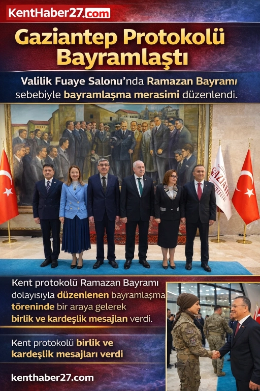 Gaziantep Protokol&uuml; Bayramlaştı. Muhalefet vekilleri bayramlaşmaya katılmadı.