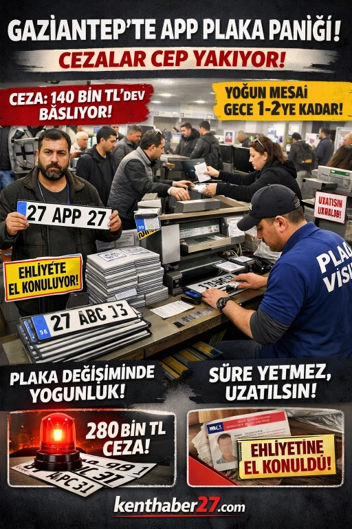 Gaziantep&rsquo;te APP Plaka Paniği! Cezalar Cep Yakıyor