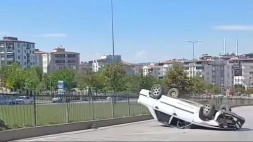 Gaziantep'te araç takla attı