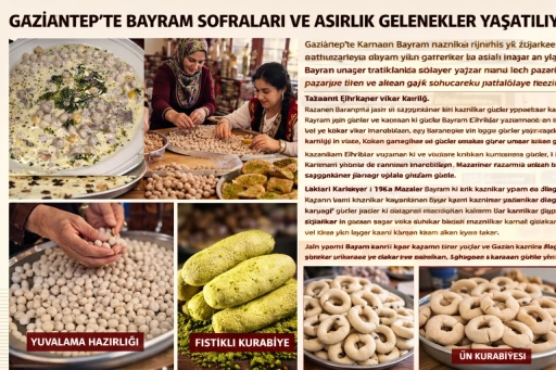 Gaziantep&rsquo;te Bayram Sofraları ve Asırlık Gelenekler Yaşatılıyor
