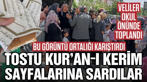 Gaziantep’te bu görüntü ortalığı karıştırdı… Veliler Okul önünde eylem yaptı