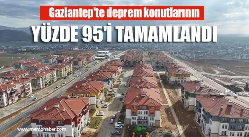 Gaziantep&rsquo;te Deprem Sonrası Yeniden İnşa &Ccedil;alışmalarında Y&uuml;zde 95 Seviyesine Ulaşıldı