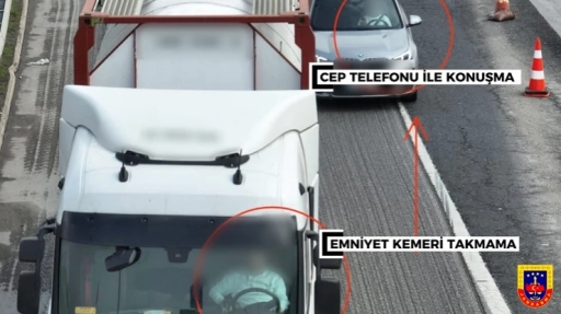 Gaziantep&rsquo;te otoyolda dron destekli trafik denetimi: Binlerce araca ceza