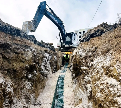 Kabala&rsquo;da 2 Bin 300 Metrelik Yeni Atıksu Hattı Tamamlandı